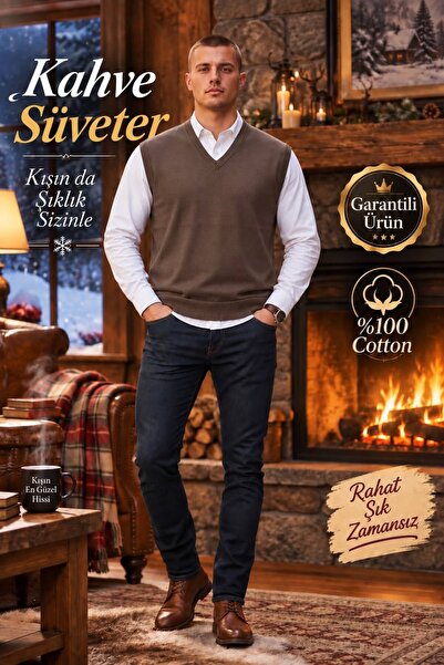 Aycan Fourmen Comfortable Fit Sweater over Shirt