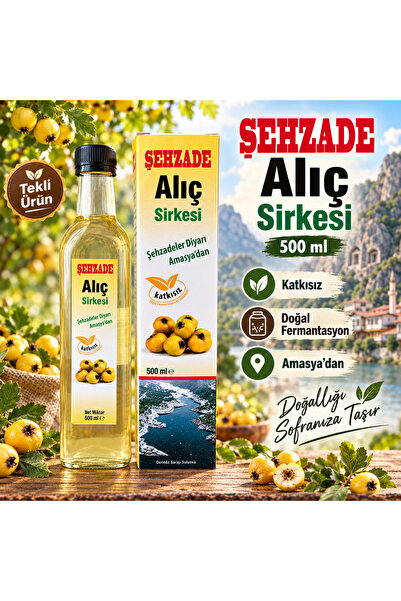 Alıç Sirkesi 500 ml Cam Şişe – Doğal Fermantasyon, Katkısız