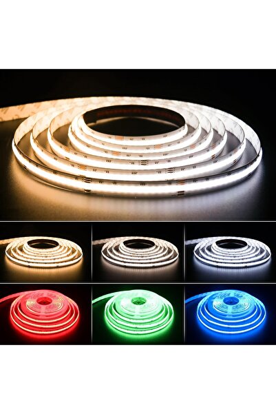 PAUTIX Banda LED COB RGB+CCT 5m, 840 LED/m, reglare culoare 2700K-6500K, 24V,...
