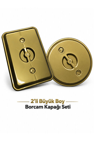 HARPUTLUPLASTİK PLASTİK BÜYÜK BOY DİKDÖRTGEN ve YUVARLAK BORCAM KAPAĞI 2'li Set