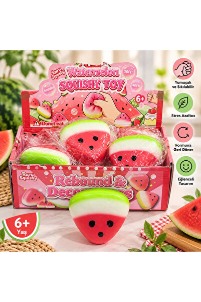 Tianzi 🍉 Karpuz Dilimi Sukuşi – Yumuşak Sıkılabilir Stres Oyuncağı