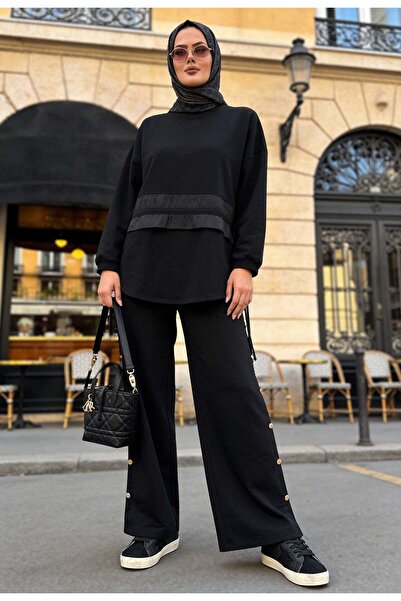Aselim Hijap Moda Αθλητικό σετ Μοντάλ Τεσσέττουρ με Λεπτομέρειες από Κουμπωτά...