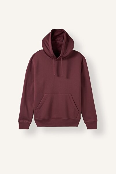 DeFacto Regular Fit Hooded Soft Fleece Basic Sweatshirt with Kangaroo Pocket ...