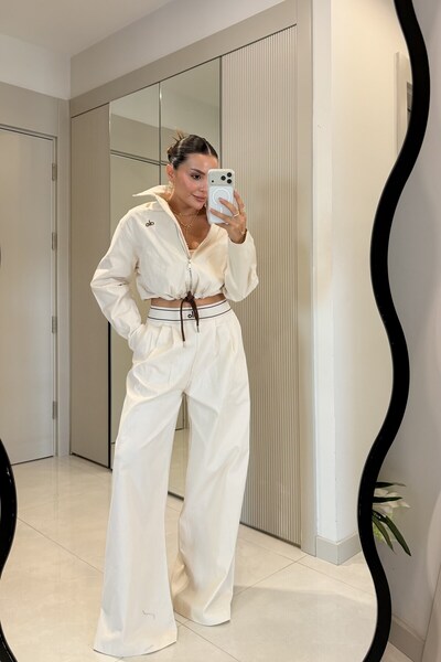 Gizem Ecemiş Spain Krem Gabardin Marka Model Takım
