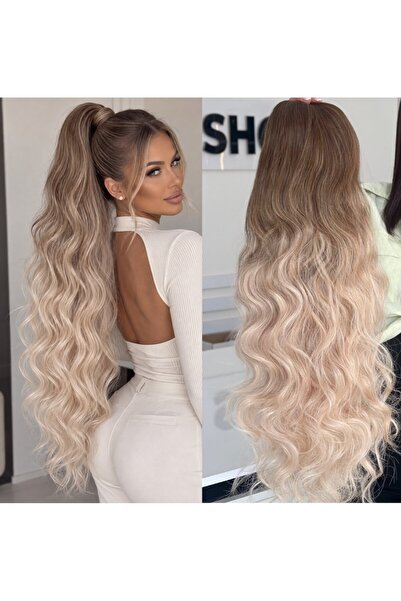 Oskar Shop Coada de Par cu Snur Ombre Saten Deschis/ Blond