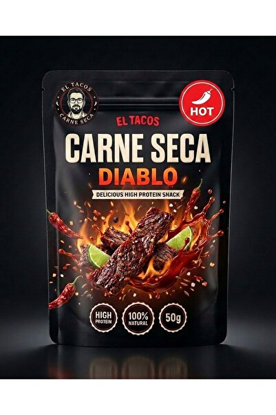 Carne Seca Diablo 50g - Beef Jerky Vita Extra Iute, 30g Proteine, Keto, Fara ...