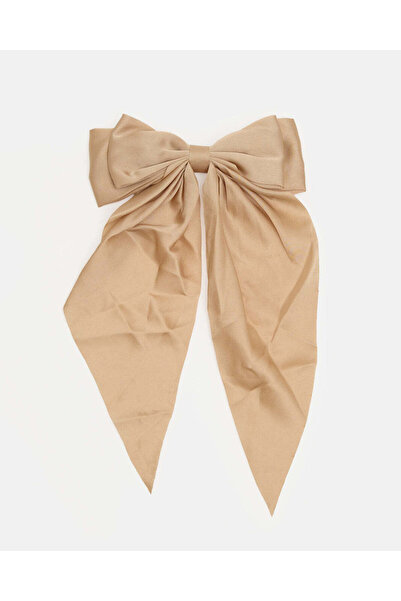 REDTAG Women Brown Satin Bow Hair Clip