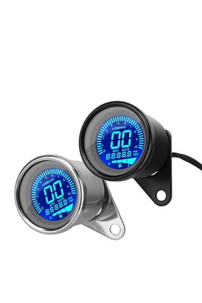 RacePro Tahometru digital 10000 RPM pentru motocicletă, cu iluminare de funda...
