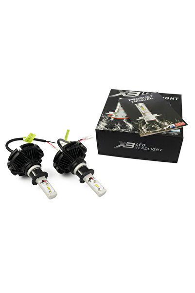 Interlook Becuri LED auto H3 12000lm X3 ZES 50W 12V 24V CANBUS Radiator 2 buc.
