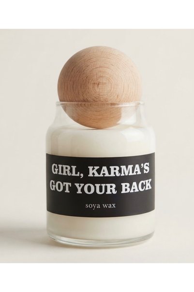 "You Grow Girl!" Mesajlı Soya Wax Mum