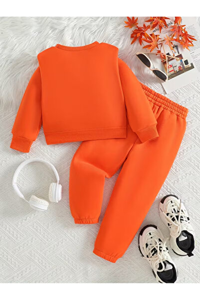 Machetta Çocuk Volan Omuz Detaylı Sweatshirt Eşofman Altı 2’li Takım