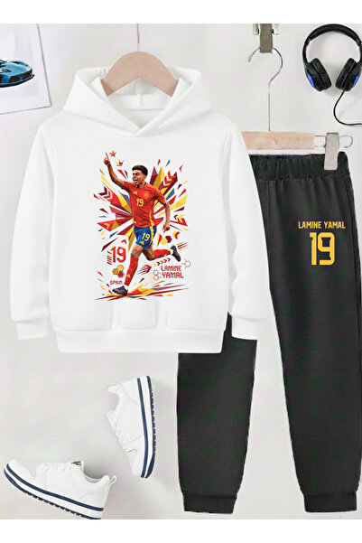 STİL-X Lamine Yamal Printed Boys' Tracksuit, 3-Thread Shardoon Fabric