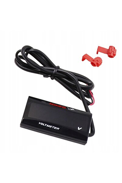 KOSO Voltmetru LCD LED Subțire Digital pentru Motocicletă Quad Verde