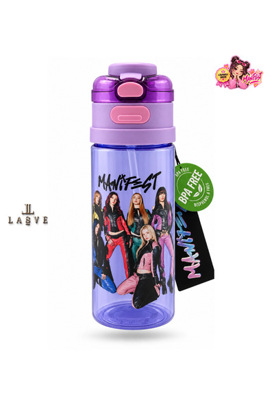 MANİFEST LİSANSLI YENİ SEZON ÇİFT FONKSİYON KAPAKLI 500 ML TİRİTAN MATARA