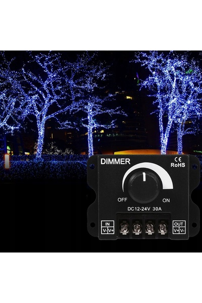 NO BRAND Variator manual cu buton de control pentru bandă LED, mono, 30A, 360...