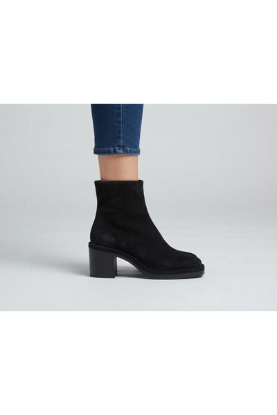 MARCO ROCCO Genuine Leather Suede Fur Inside Zippered Boots Women's Shoes