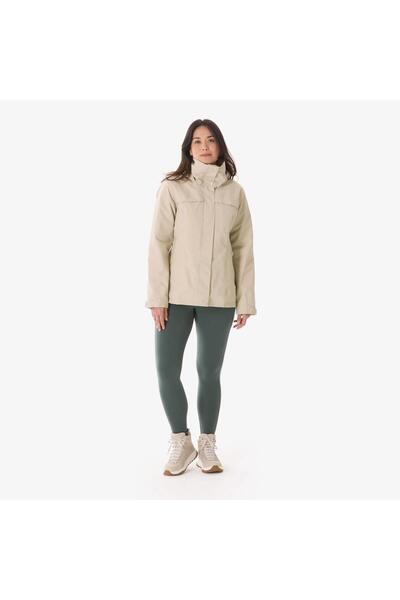 Decathlon Quechua Kadın 3'ü 1 Arada Outdoor Kar Montu/Kışlık Mont - Bej - NH1...