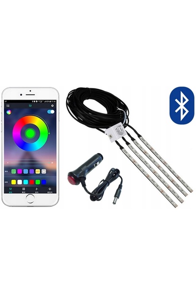 Aqualed Bandă luminoasă LED RGB pentru interior auto, 3m, 4x12