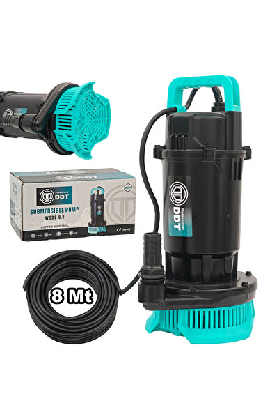 DDT Потопяема помпа за чиста вода WQDS-0.8 – 1.0 к.с., 220V, дебит 3 м³/ч, ме...