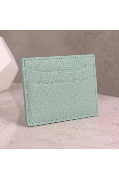 NahitaTyana Genuine Leather Unisex Card Holder 100% Real Leather Water Green ...