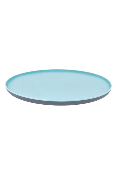 OEM Farfurie Intinsa de Plastic Turcoaz Gri 25cm - Farfurii-Pahare-Boluri, Bu...