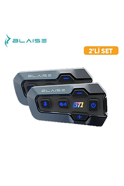 BLAISE GT1 DUO Bluetooth Motosiklet Intercom Siyah-İkili Set