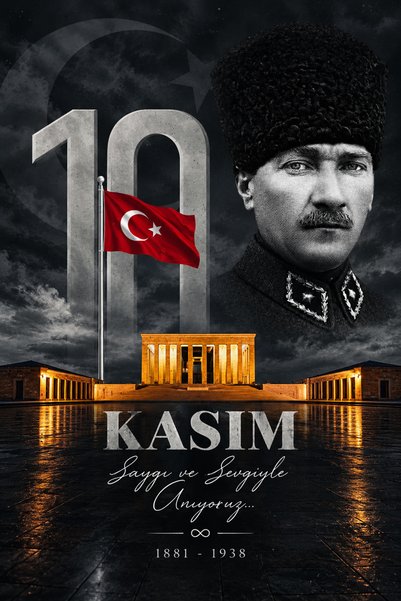 PROMISEBACKDROP2 250x200 cm Ek Dikişli, 10 Kasım Saygı ve Sevgiyle Anıyoruz, ...