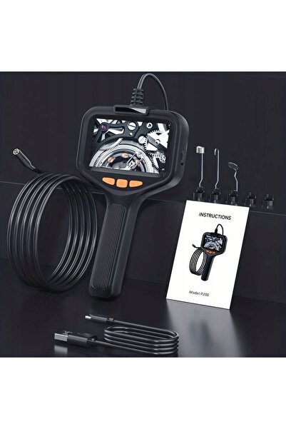NO BRAND Cameră de inspecție endoscop P200 1080p 4,3 " LED 2600mAh 8mm 5m