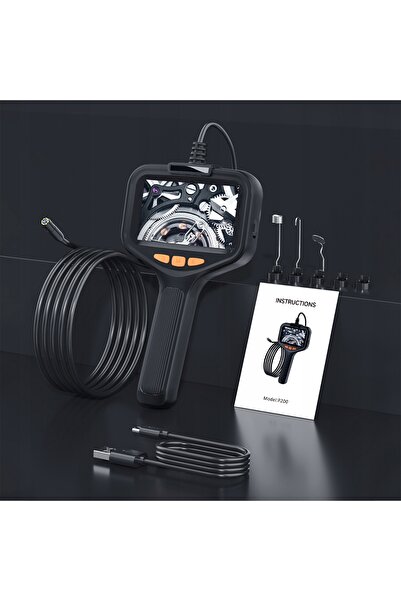 NO BRAND Cameră de inspecție endoscop P200 1080p 4,3 " LED 2600mAh 8mm 5m