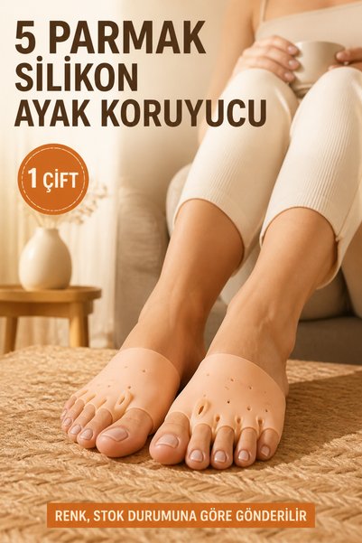 Factorial Silikon Ayak Bunyon Koruyucu 5 Parmak Ayırıcı Makaralı Baş Parmak D...