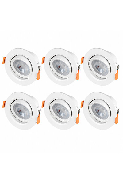 Cata CT-5204 6’lı Set 7W Akik COB LED Gömme Spot 6400K Beyaz Işık 470 lm Tava...