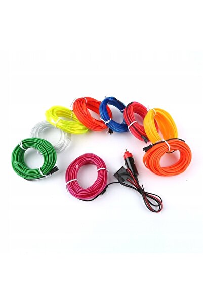 NO BRAND Bandă luminoasă LED COB cu fir EL de 10M, multicoloră, pentru ilumin...