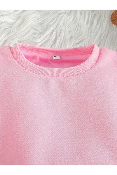 Machetta Çocuk Volan Omuz Detaylı Sweatshirt Eşofman Altı 2’li Takım