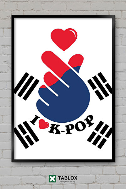 TABLOX Volim Kpop Ponavljam Volim to ponovo Korejska muzika Okvir Izgled Deko...
