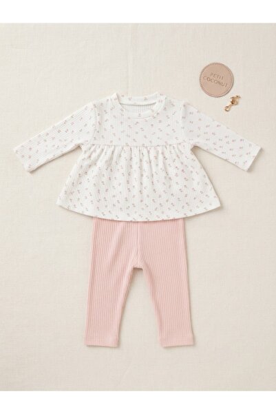 BİANCOFİGLİO Baby Top and Bottom Set Combed Cotton Fabric