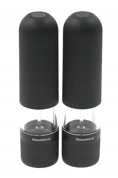 Klausberg Set 2x Râșnițe Electrice de Piper și Sare, 60g