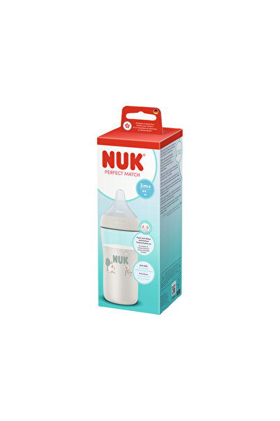 Nuk Perfect Match PP Biberon Sıcaklık Kontrolü 260ml, Beyaz, Kuzu
