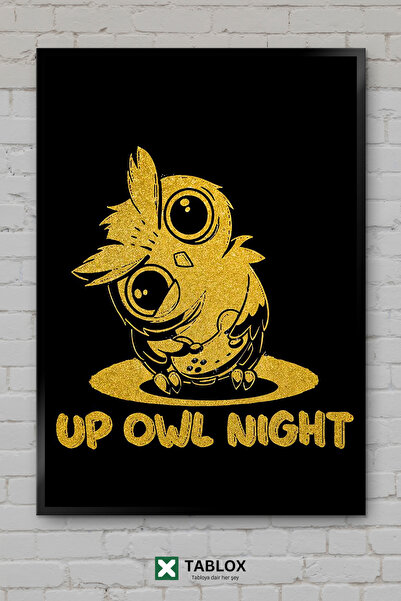 TABLOX Αφίσα τέχνης Up Owl Night Owl Night Art, Διακόσμηση τοίχου, Διακοσμητι...