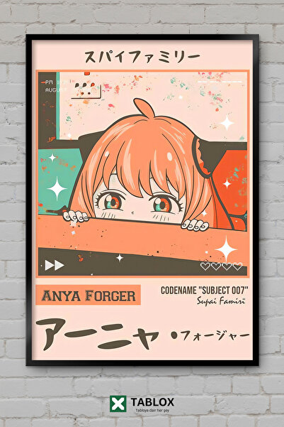 TABLOX Anya Forger Spy X Family Anime Manga Cadru decorativ cu aspect de pers...