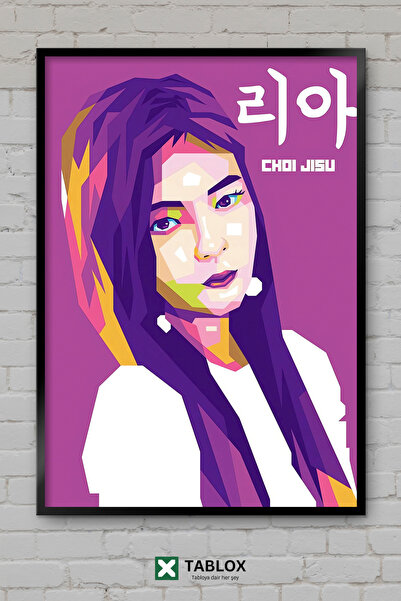 TABLOX Itzy Lia Kpop pevačica, pop art pesma, album, okvir, dekorativna MDF s...