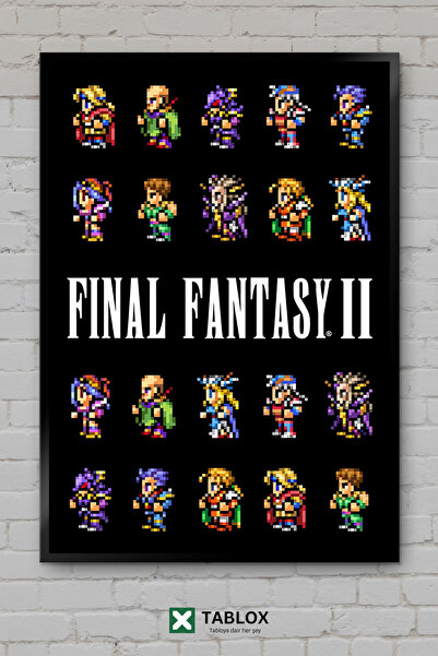 TABLOX Final Fantasy Ii Pixel Art Rpg Αφίσα με κορνίζα Διακοσμητικός πίνακας ...