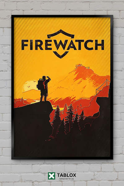 TABLOX Firewatch video igra, šumska avantura, poster stražara, okvir, dekorat...