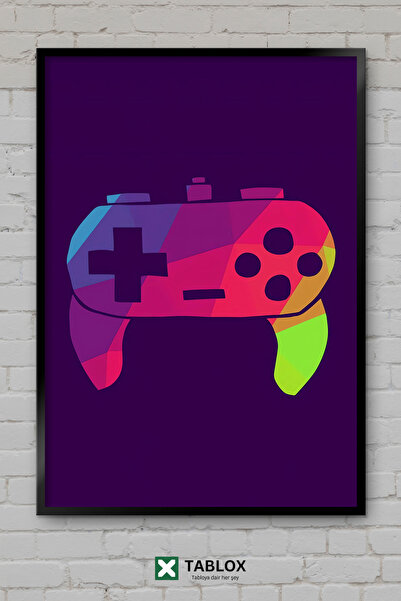 TABLOX Rainbow Gaming Šareni Igrački Neon Poster za Zid sa Efektom Okvira Dek...