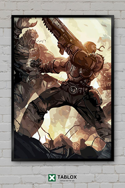 TABLOX Gears Of War Battle Gear Action Game Αφίσα Παιχνιδιού με Καλλιτεχνικό ...