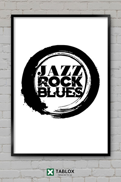 TABLOX Jazz Jazz Rock Blues Poster muzical alb-negru Aspect cadru de perete P...