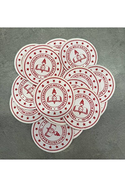 PandaForma Öğretmen Önlüğü Logosu - Dikilebilir Nakış İşlemeli - MEB Arması