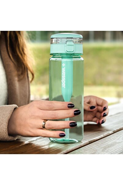 Wessper 2x sticlă cu filtru TRITAN 0.68l + 4x filtru de apă Clarti