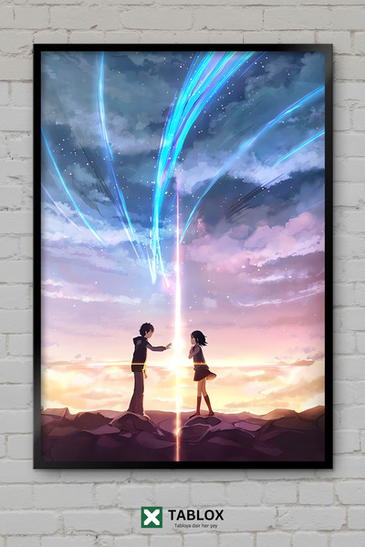 TABLOX Filmul anime Your Name Kimi No Na Wa, afiș japonez cu tematică de drag...