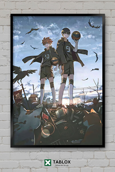 TABLOX Haikyuu Volleyball Anime Manga Sports Ιαπωνική αφίσα με διακοσμητικό π...