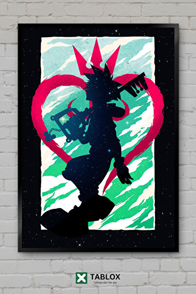 TABLOX Keyblade Promise Kingdom Hearts Αφίσα βιντεοπαιχνιδιού με κορνίζα Διακ...